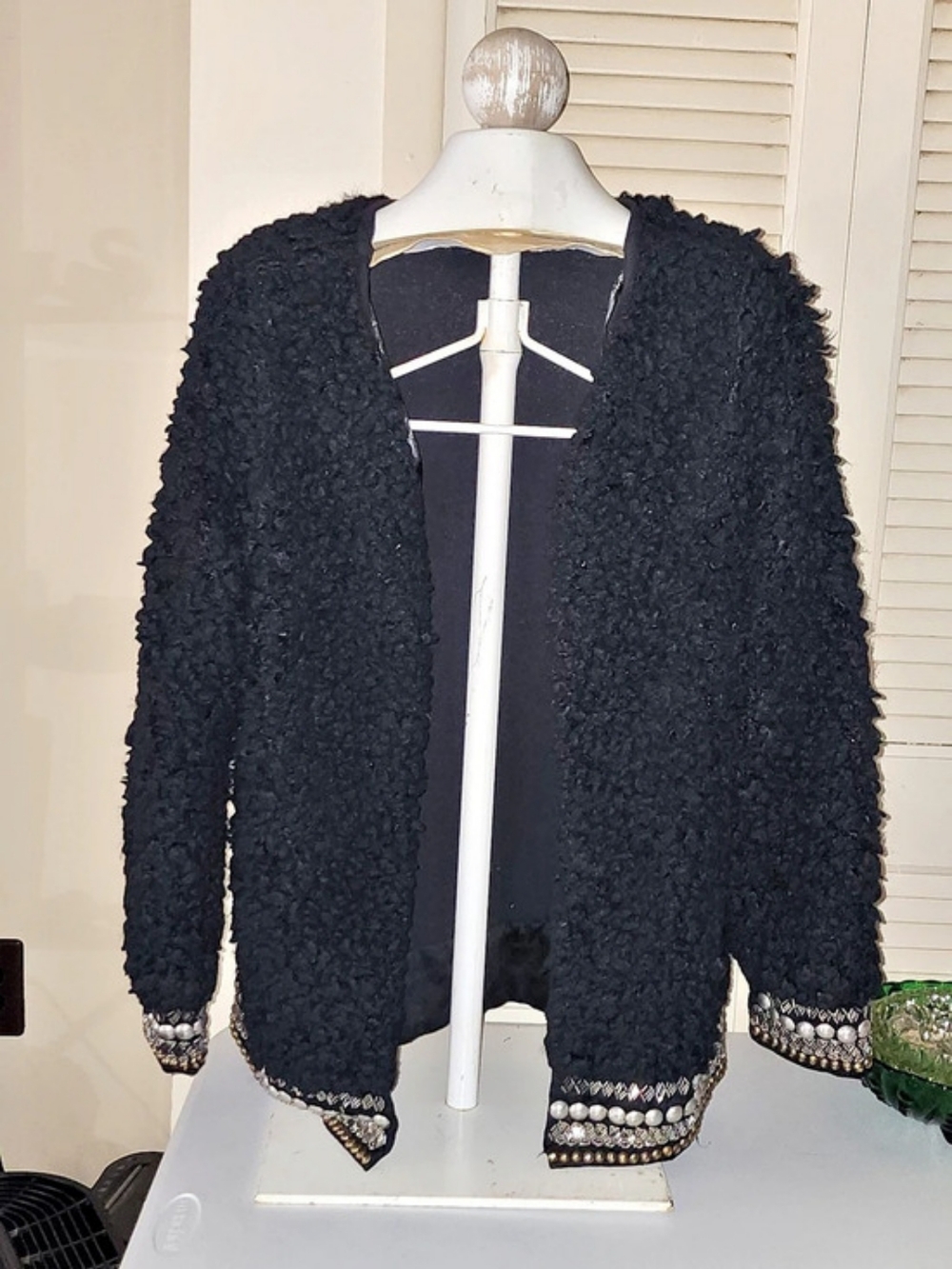 Jessica Simpson Black Teddy Jacket Size Medium